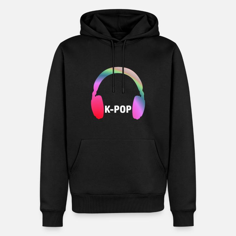 Kpop Merch Musique pop coréenne Style K-Pop - Sweat à capuche Premium bio Homme - noir
