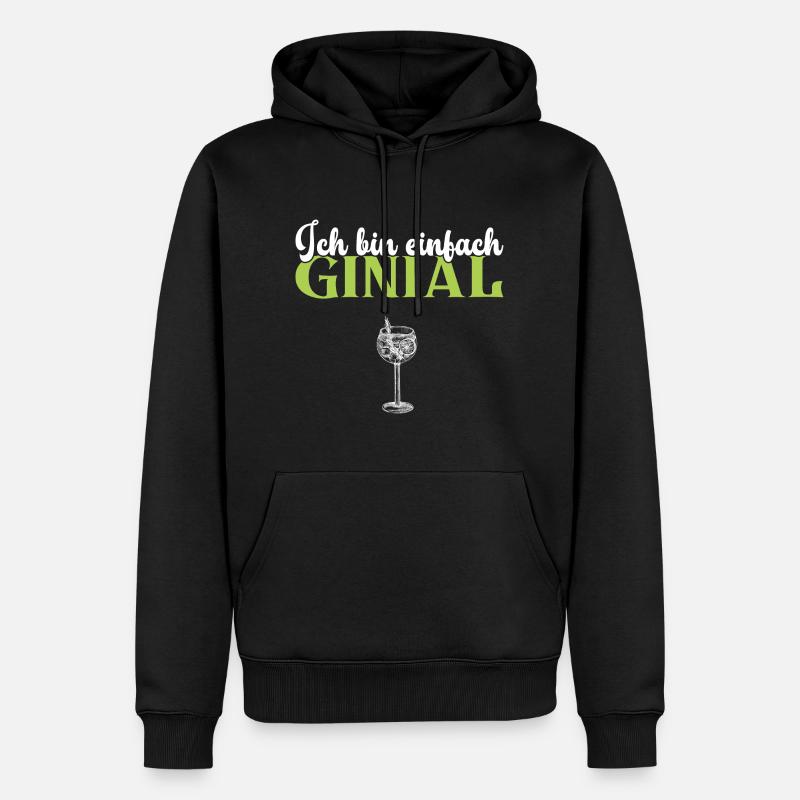 Ich bin einfach Ginial - Männer Premium Bio Hoodie - Schwarz