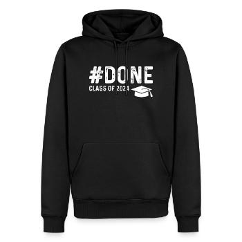Done Class Of 2024 - Männer Premium Bio Hoodie - Schwarz - Vorne - Nico (187cm)