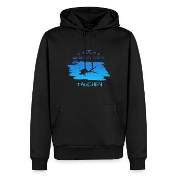 Spruch für Taucher, Tauchen, Diving - Männer Premium Bio Hoodie - Schwarz - Vorne - Nico (187cm)