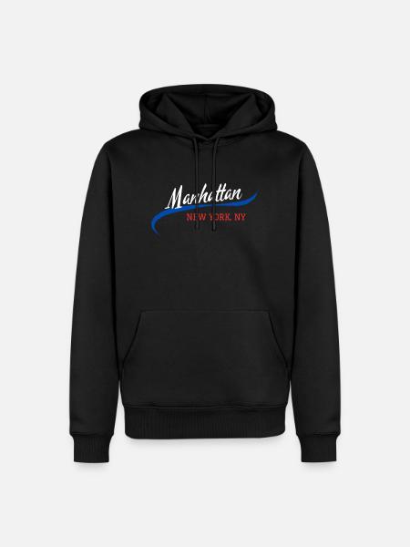 Neighborhood Series – Manhattan - Men’s Premium Organic Hoodie - black