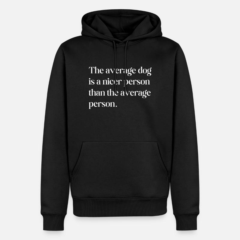 Le chien moyen - Sweat à capuche Premium bio Homme - noir