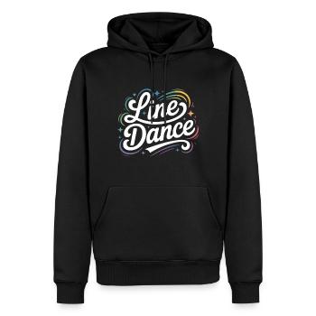 La danse en ligne : mon hobby - ma passion - mon truc - Sweat à capuche Premium bio Homme - noir - Devant - Nico (187cm)