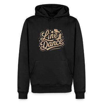 La danse en ligne : mon hobby - ma passion - mon truc - Sweat à capuche Premium bio Homme - noir - Devant - Nico (187cm)