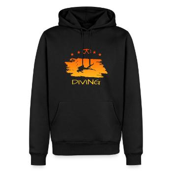 tauchen, diving - Männer Premium Bio Hoodie - Schwarz - Vorne - Nico (187cm)