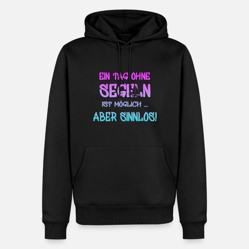 Segeln - Männer Premium Bio Hoodie - Schwarz