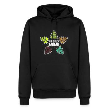 Monstera Mama - Männer Premium Bio Hoodie - Schwarz - Vorne - Nico (187cm)