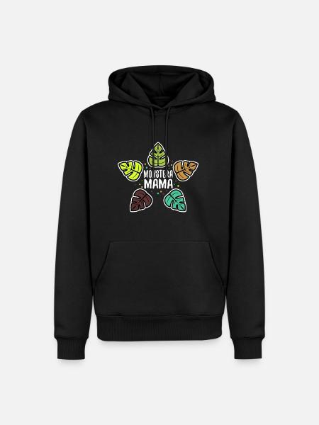 Monstera Mama - Men’s Premium Organic Hoodie - black