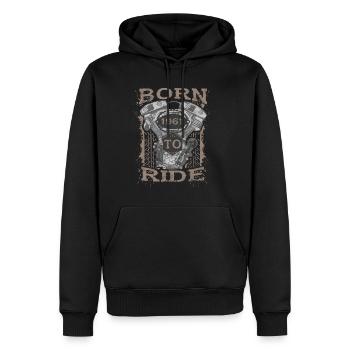 Born to Ride motorcycle biker 1961 - Männer Premium Bio Hoodie - Schwarz - Vorne - Nico (187cm)