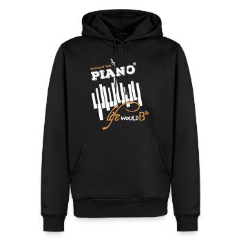 Life Without The Piano Shirt - Men’s Premium Organic Hoodie - black - Front - Nico (187cm)