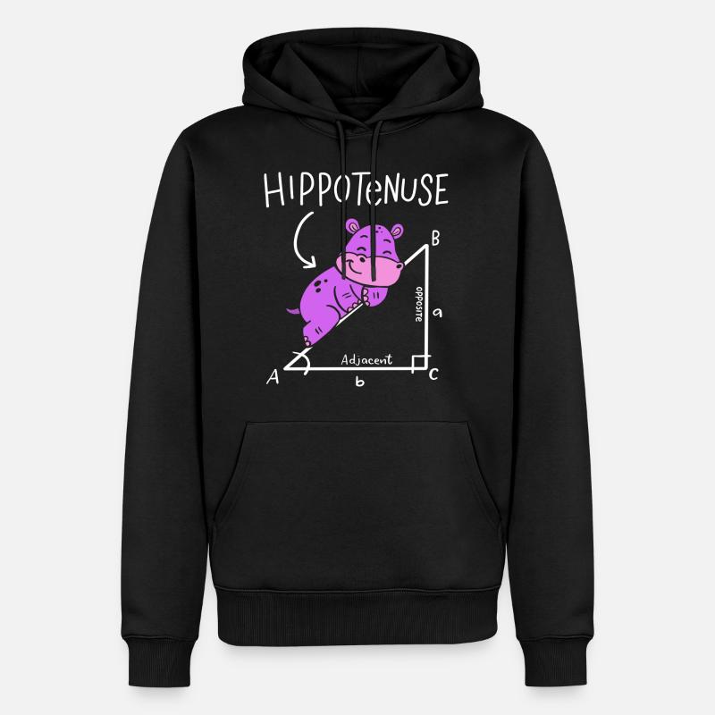 Hippoténuse Hypoténuse Triangle Géométrie Math - Sweat à capuche Premium bio Homme - noir