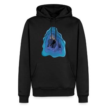 Caver - Höhlenforschung, Höhlenforschung, Höhlenforschung - Männer Premium Bio Hoodie - Schwarz - Vorne - Nico (187cm)
