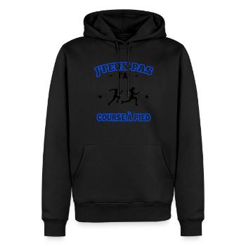 j peux pas j ai Course à pied - Sweat à capuche Premium bio Homme - noir - Devant - Nico (187cm)