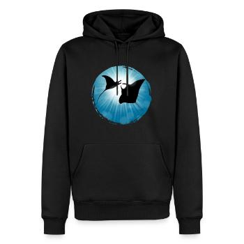 Manta Ray Ocean Plongée sous-marine sous-marine - Sweat à capuche Premium bio Homme - noir - Devant - Nico (187cm)