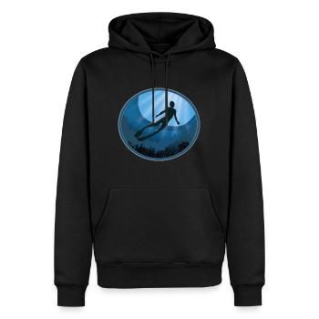 Freedive Der Ozean ruft Free Diver - Männer Premium Bio Hoodie - Schwarz - Vorne - Nico (187cm)