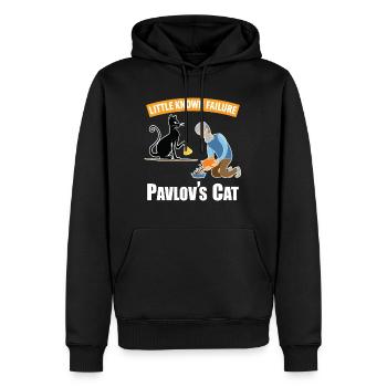 Le chat de Pavlov échec peu connu Psychologie drôle - Sweat à capuche Premium bio Homme - noir - Devant - Nico (187cm)