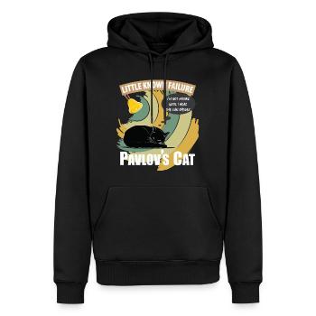 Le chat de Pavlov échec peu connu Psychologie drôle - Sweat à capuche Premium bio Homme - noir - Devant - Nico (187cm)