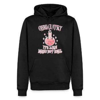Chemie - Es ist wie Magie, aber echt - Männer Premium Bio Hoodie - Schwarz - Vorne - Nico (187cm)