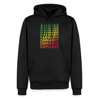 cannabis cannabis rasta - Sweat à capuche Premium bio Homme - noir - Devant - Nico (187cm)