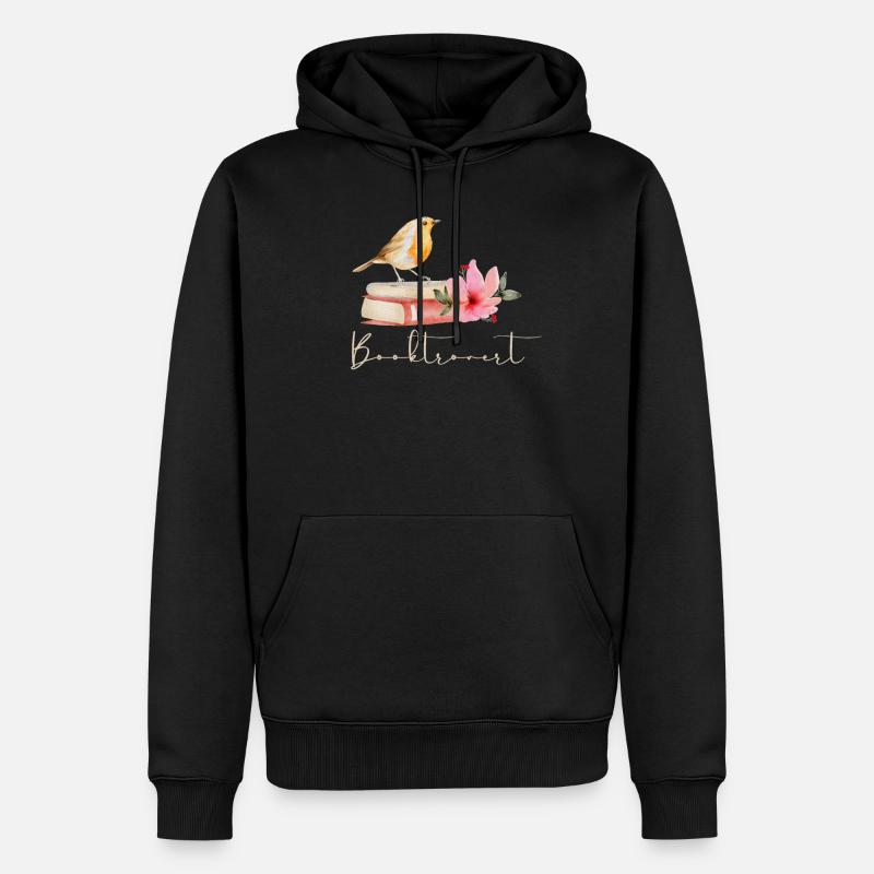 Booktrovert - Sweat à capuche Premium bio Homme - noir