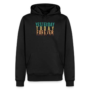 The Same Yesterday, Today and Forever - Men’s Premium Organic Hoodie - black - Front - Nico (187cm)