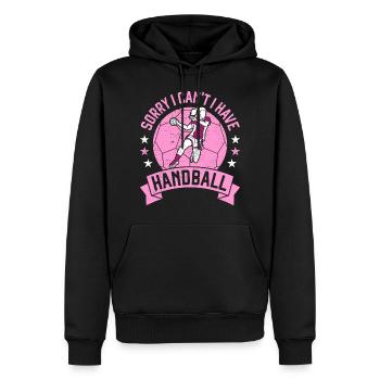Pallamano Sorry I Can t I have Handball Girl - Männer Premium Bio Hoodie - Schwarz - Vorne - Nico (187cm)