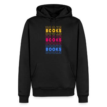 Booktrovert Sweatshirt, Book Lover Sweatshirt, - Men’s Premium Organic Hoodie - black - Front - Nico (187cm)
