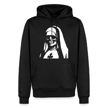T-shirts à thème de nonne satanique, occulte et sombre - Sweat à capuche Premium bio Homme - noir - Devant - Nico (187cm)