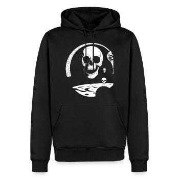 Horror Skull Skull Art Skull Gothic Heavy Metal - Men’s Premium Organic Hoodie - black - Front - Nico (187cm)