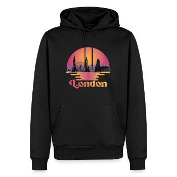 London Skyline Vereinigtes Königreich Reisen - Männer Premium Bio Hoodie - Schwarz - Vorne - Nico (187cm)