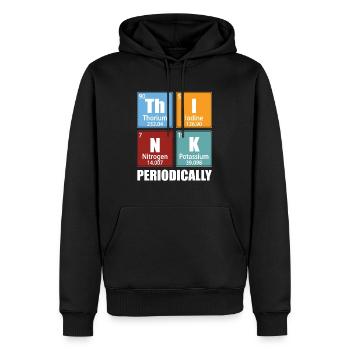 Think Periodically - Periodic Table Elements - Men’s Premium Organic Hoodie - black - Front - Nico (187cm)