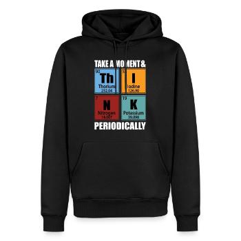 Prenez un moment et réfléchissez périodiquement - Sweat à capuche Premium bio Homme - noir - Devant - Nico (187cm)