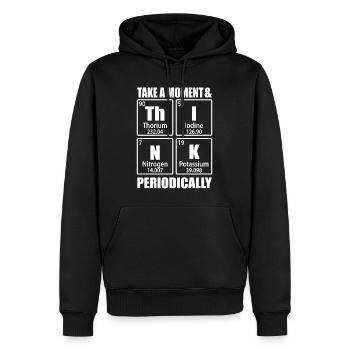 Prenez un moment et pensez périodiquement à la chimie - Sweat à capuche Premium bio Homme - noir - Devant - Nico (187cm)
