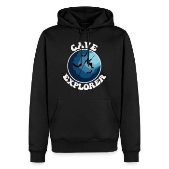 Höhlenforscher - Höhlenforscher Höhlenforschung Höhlen - Männer Premium Bio Hoodie - Schwarz - Vorne - Nico (187cm)
