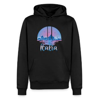 Italien Rom Skyline - Italien Reisen - Männer Premium Bio Hoodie - Schwarz - Vorne - Nico (187cm)