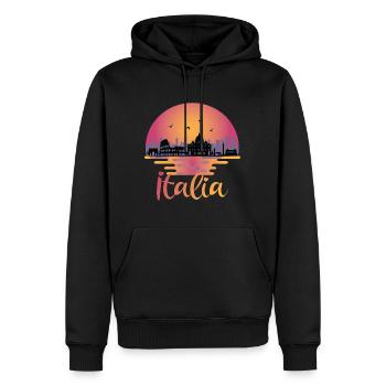 Italien Rom Skyline - Italien Reisen - Männer Premium Bio Hoodie - Schwarz - Vorne - Nico (187cm)
