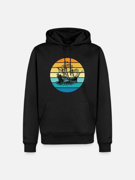 Pirate Ship - Men’s Premium Organic Hoodie - black