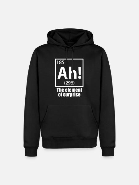 Ah! The Element of Surprise - Men’s Premium Organic Hoodie - black