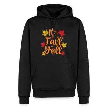 It's Fall Y'all - Autumn Lover - Männer Premium Bio Hoodie - Schwarz - Vorne - Nico (187cm)