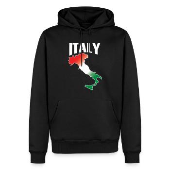 Italy Map Italian Flag - Men’s Premium Organic Hoodie - black - Front - Nico (187cm)