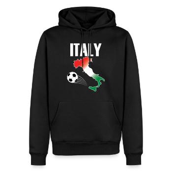 Italy Flag Italian Fan - Men’s Premium Organic Hoodie - black - Front - Nico (187cm)