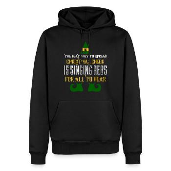Singing Rebs For All To Hear - Men’s Premium Organic Hoodie - black - Front - Nico (187cm)