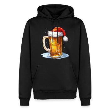 Weihnachten Bier Weihnachtsbier Prost Lustig Humor - Männer Premium Bio Hoodie - Schwarz - Vorne - Nico (187cm)