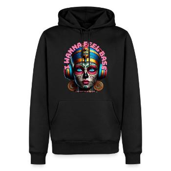 I WANNA FEEL BASS - Cool Princess with Headphones! - Men’s Premium Organic Hoodie - black - Front - Nico (187cm)