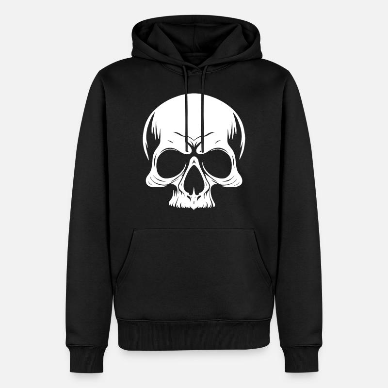 Totenkopf - Männer Premium Bio Hoodie - Schwarz