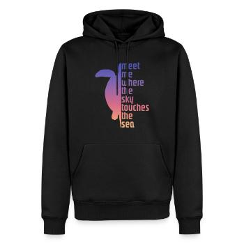 Turtle Slogan Schildkröte Spruch - Männer Premium Bio Hoodie - Schwarz - Vorne - Nico (187cm)