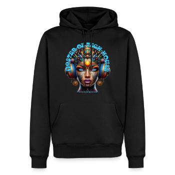 MASTER OF TECH HOUSE - Cool Princess & Headphones! - Men’s Premium Organic Hoodie - black - Front - Nico (187cm)