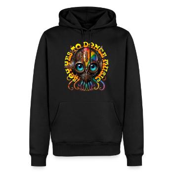 SAY YES TO DANCE MUSIC -Cute Creature & Headphones - Men’s Premium Organic Hoodie - black - Front - Nico (187cm)