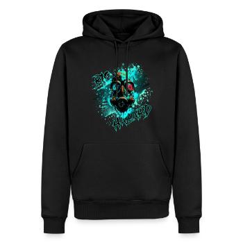 Gaz mask blue - Sweat à capuche Premium bio Homme - noir - Devant - Nico (187cm)