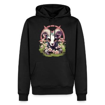 Skull Goat - The Skull Club - Männer Premium Bio Hoodie - Schwarz - Vorne - Nico (187cm)